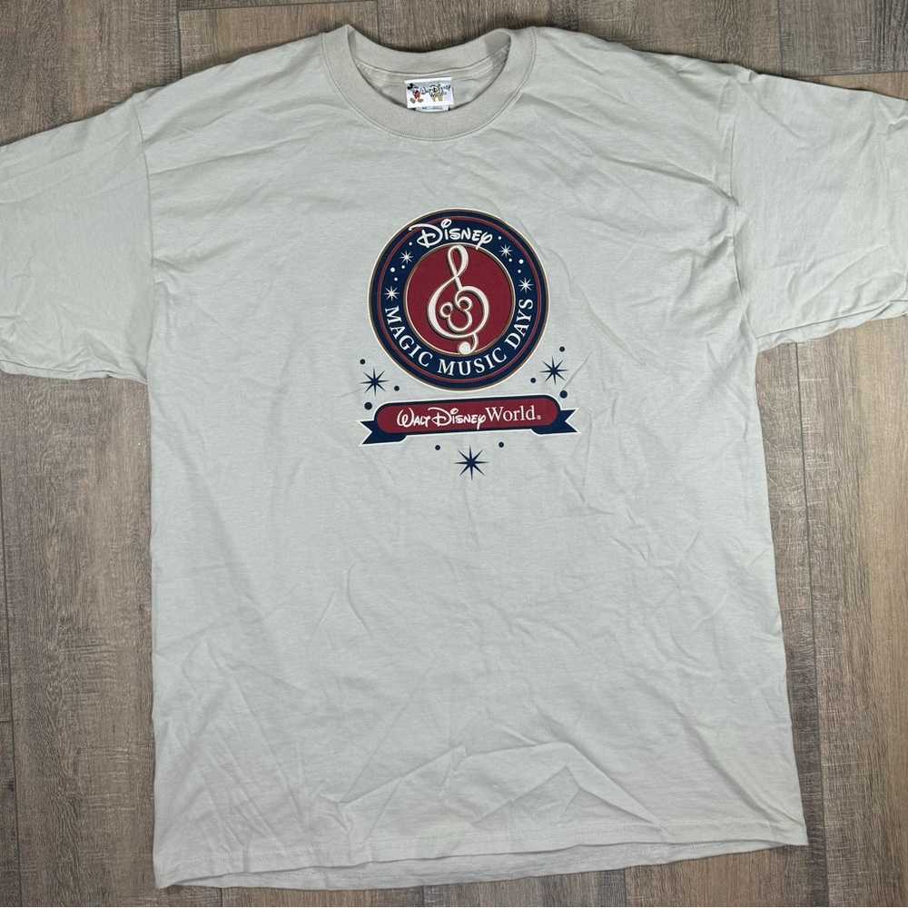 Vintage Walt Disney Magic Music Days Logo Promo Graphic T Shirt Men's XL Florida